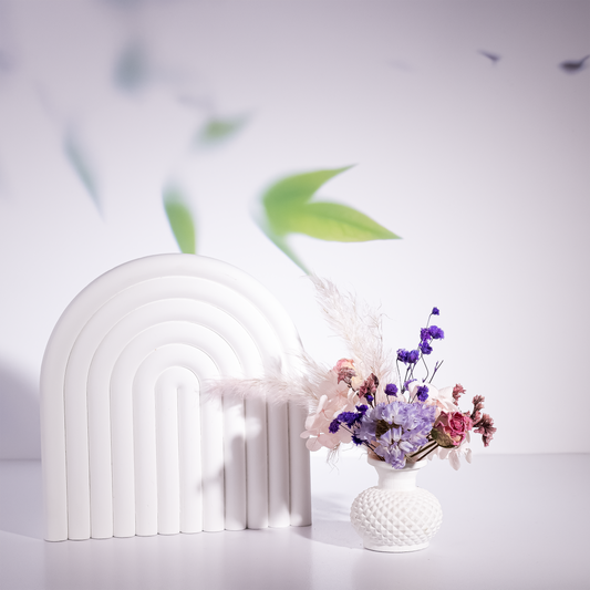 Mini Bouqet mit Vase - Trockenblumen Dekoration