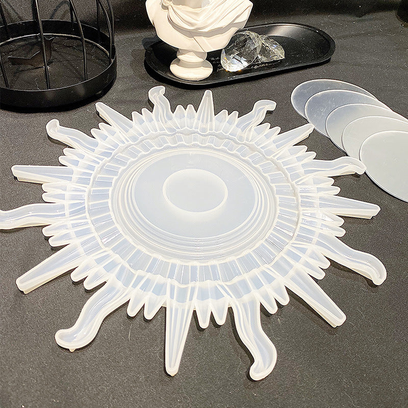 Silikonform Sonne mit 5 Spiegeln für Epoxidharz