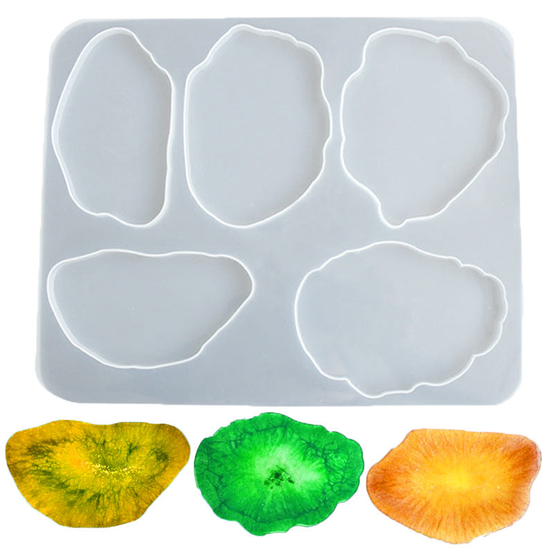 Geode Untersetzer Silikonform für Kunstharz / Epoxidharz