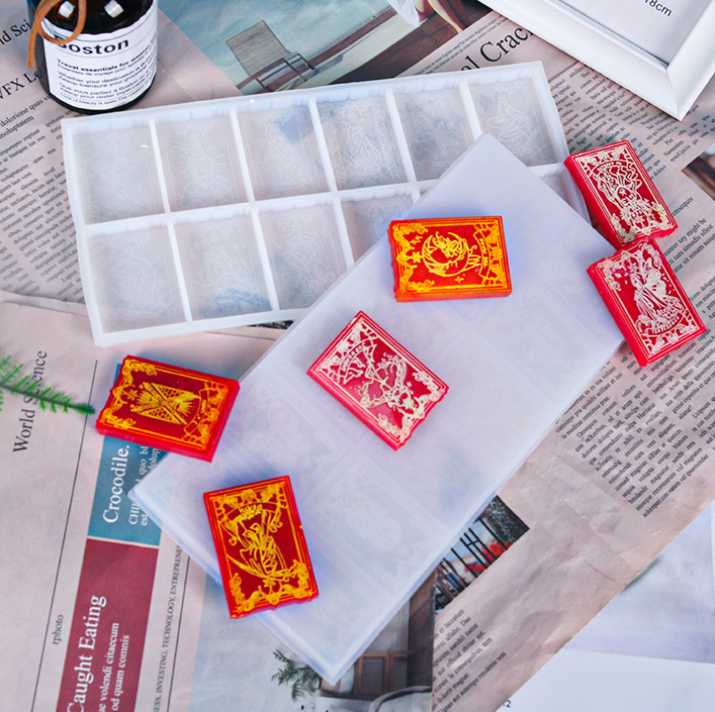 2 Silikonformen Tarot Karten für Epoxidharz