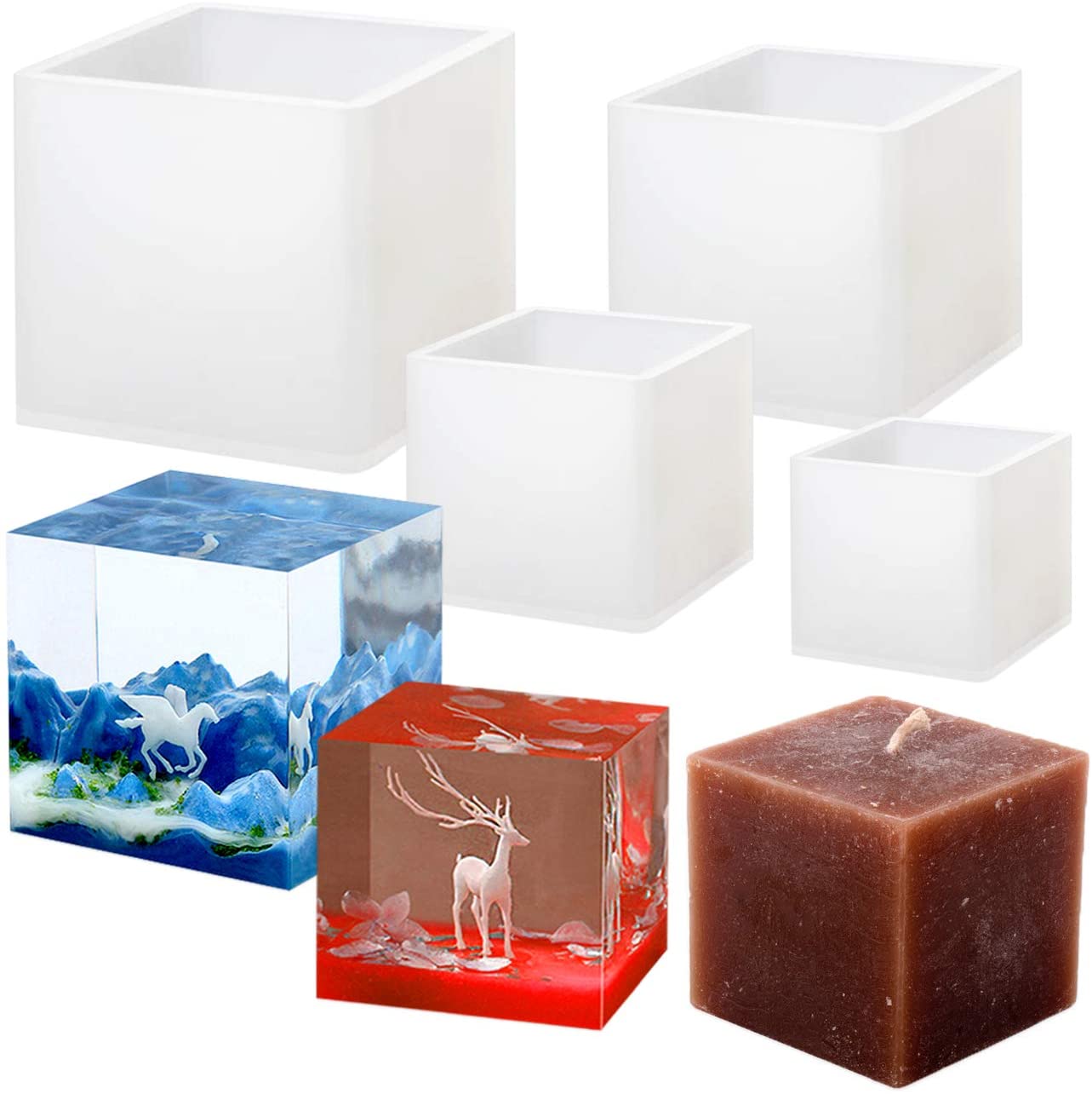 Silikonform Würfel / Quader für Epoxidharz