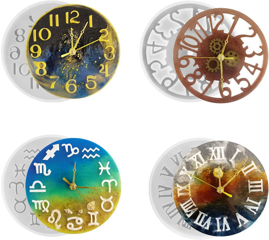 Silikonform Uhr mit Getriebe und Zeigern