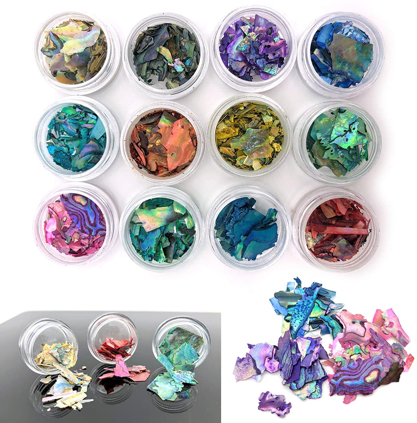 Muschelsplitter in 12 Farben