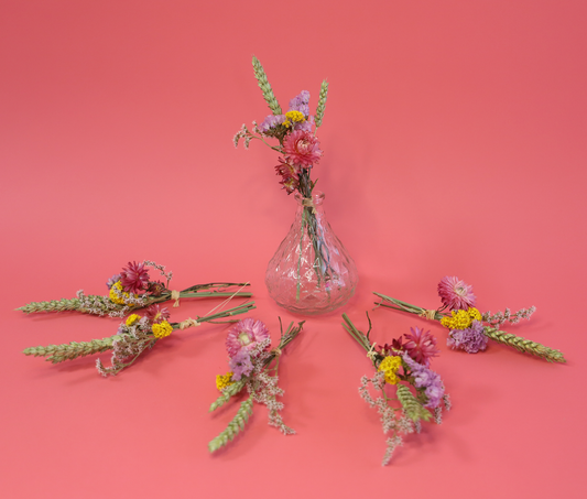 Mini Bouquet als Gastgeschenk und Deko