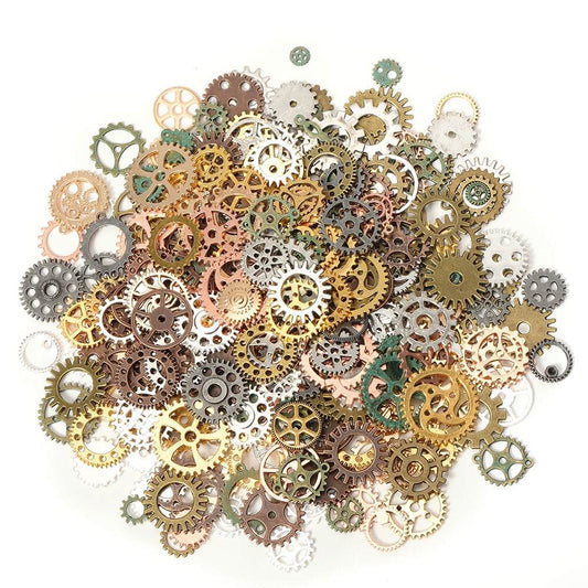 50 Stück Steampunk Zahnräder in verschiedenen Farben