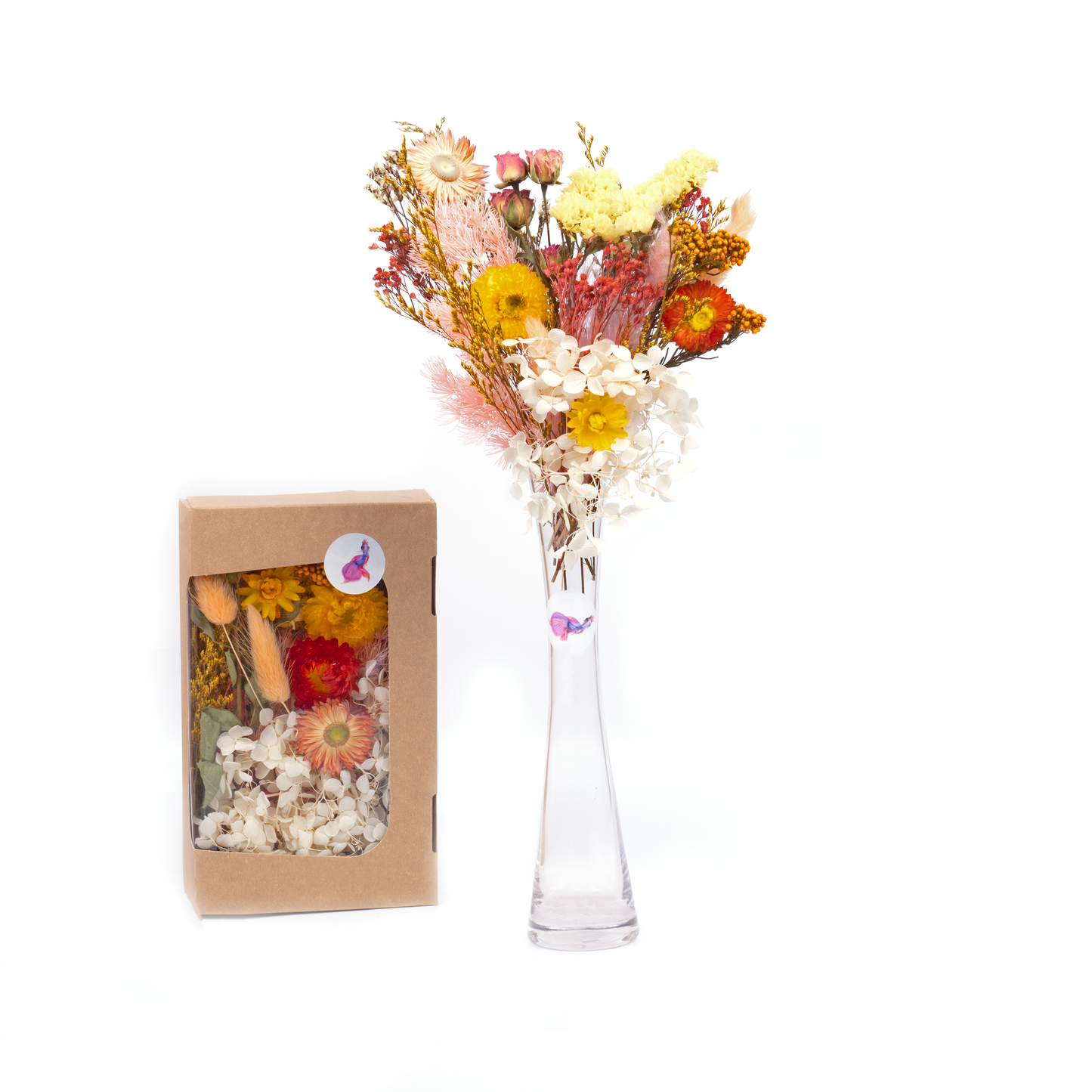 Box mit getrockneten Blumen - Zufälliger Mix