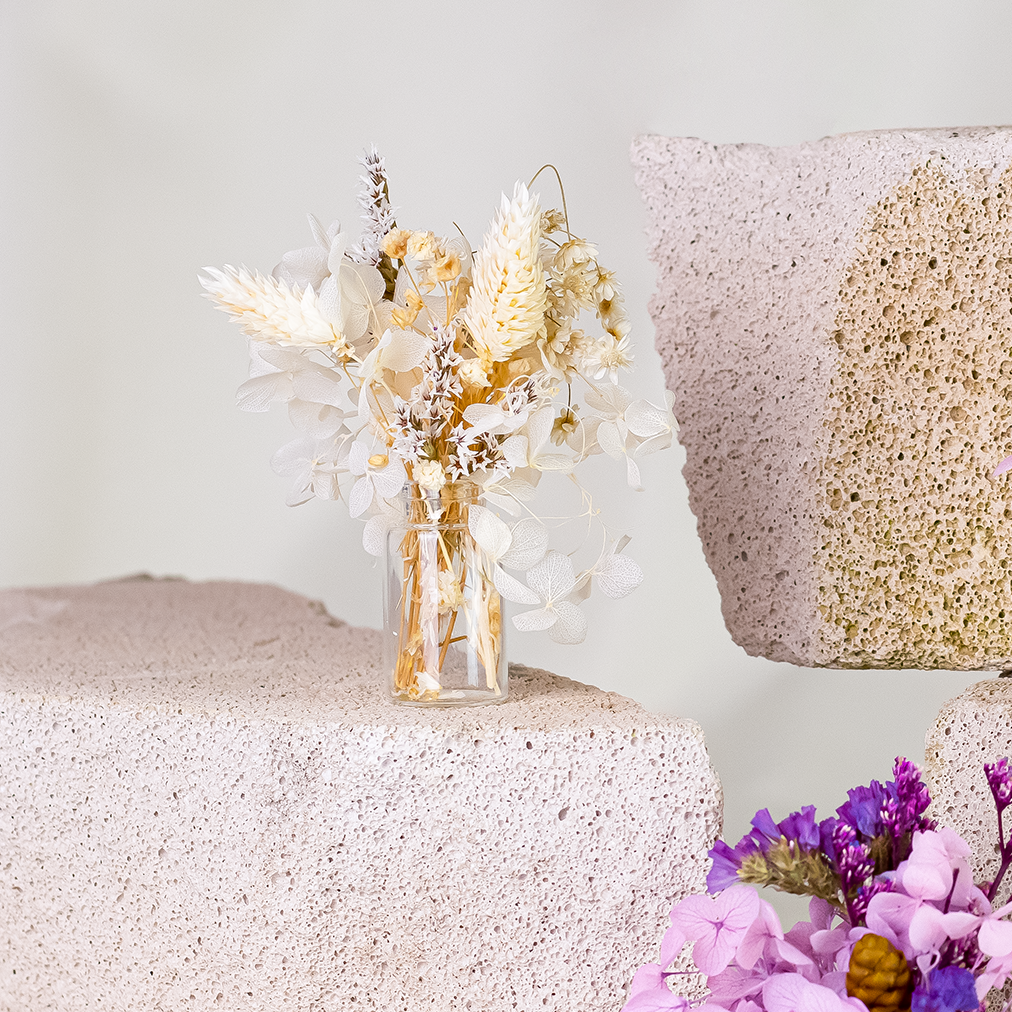 Mini Bouquets mit Vase und Geschenkverpackung