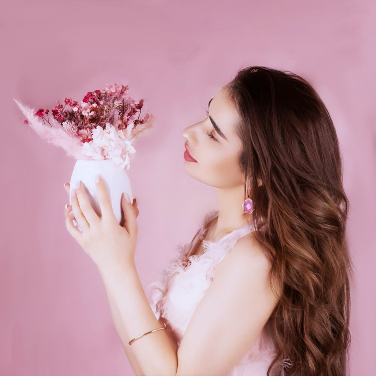 Box mit getrockneten Blumen – Farblich abgestimmter Mix