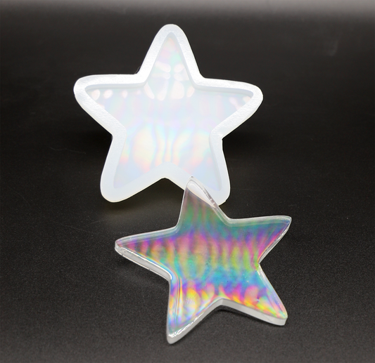 Silikonform Stern mit Hologramm Effekt