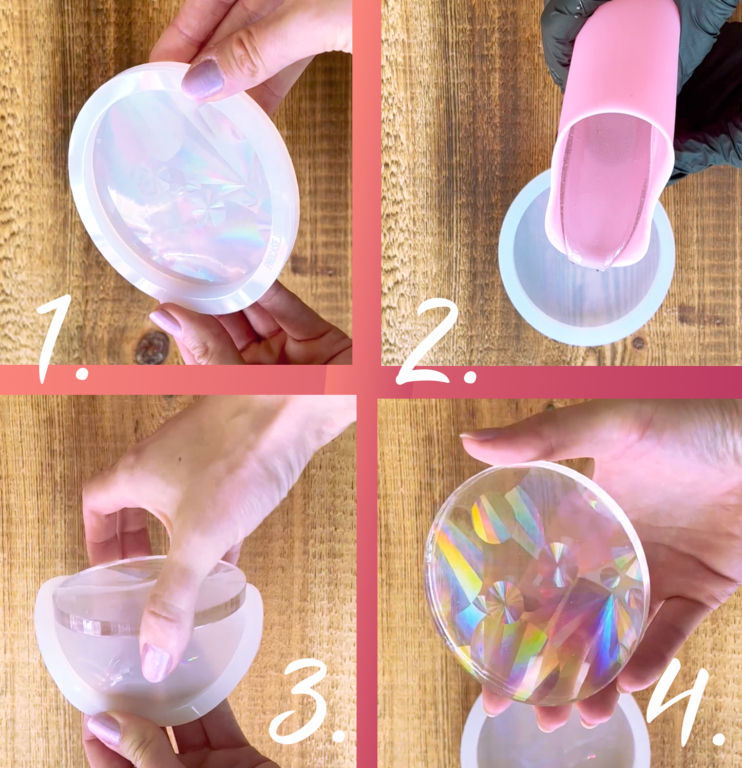 Silikonform Stern mit Hologramm Effekt