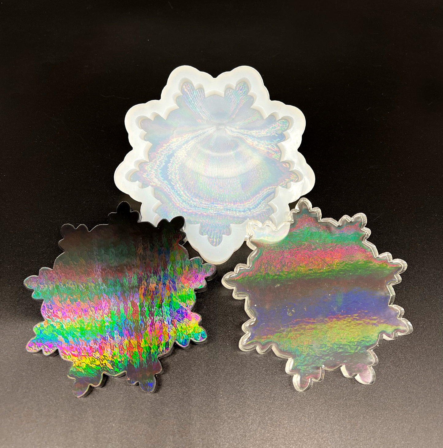 Silikonform mit Holo Effekt - FlowerPower Design