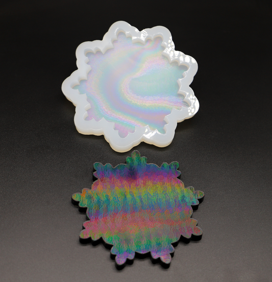 Silikonform mit Holo Effekt - FlowerPower Design