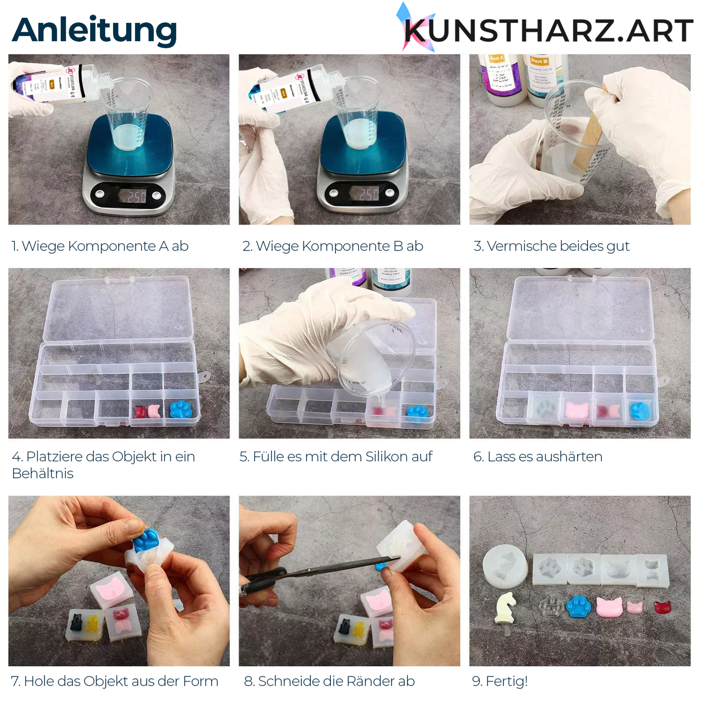 Abformsilikon - Silikon für eigene Silikonformen (1kg)