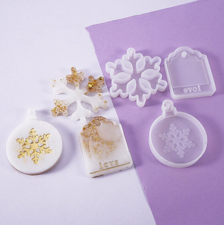 Silikonform Anhänger Geschenk & Sterne (3 Stück)