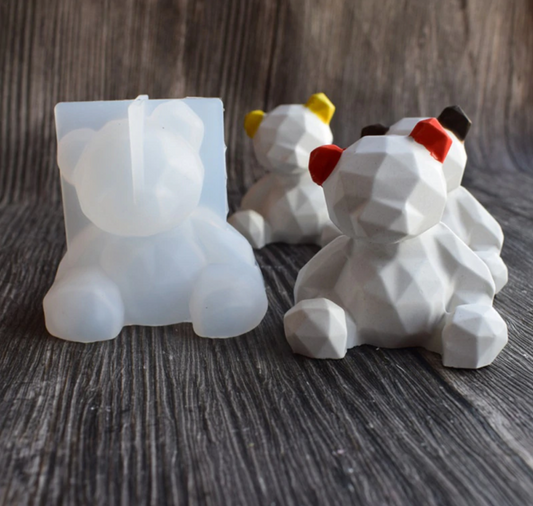 Silikonform süßer Hirsch und Bär