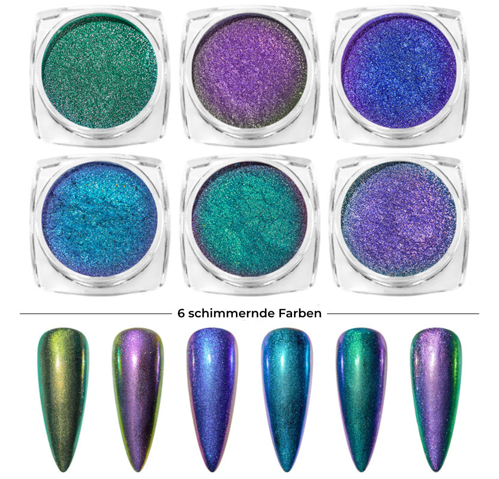 Chamäleon Glitzer Farben Set (6 Stück)