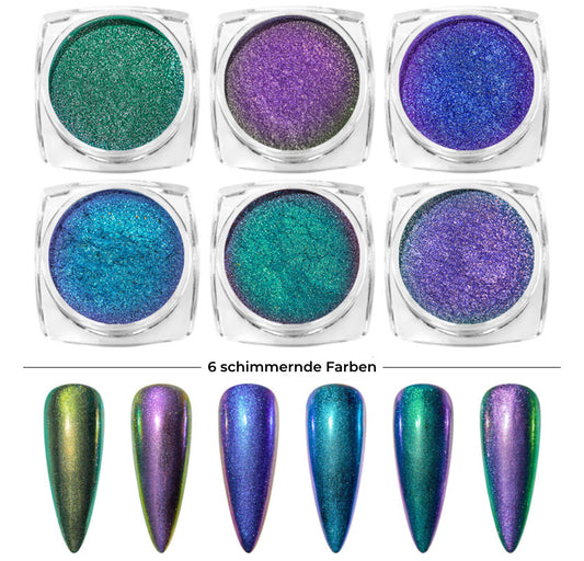 Chamäleon Glitzer Farben Set (6 Stück)