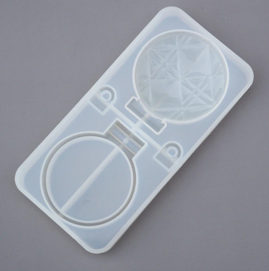 Silikonform für Taschenspiegel + 5 passende Spiegel