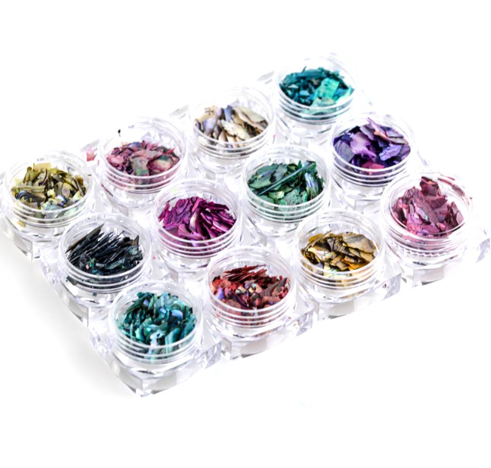 Muschelsplitter in 12 Farben