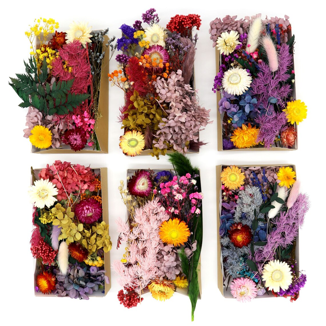Box mit getrockneten Blumen - Zufälliger Mix