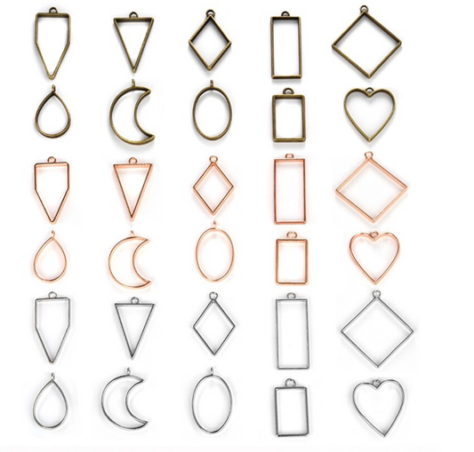 Offene Anhänger in 3 Farben (10 Stück)