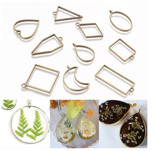 Offene Anhänger in 3 Farben (10 Stück)