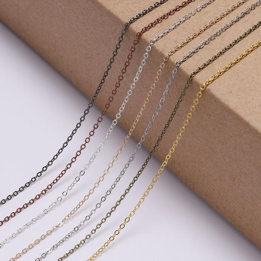 5 Meter Kette (silber, schwarz, gold, bronze)