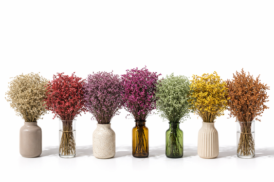 Getrocknete Gräser in vielen Farben (Bund)