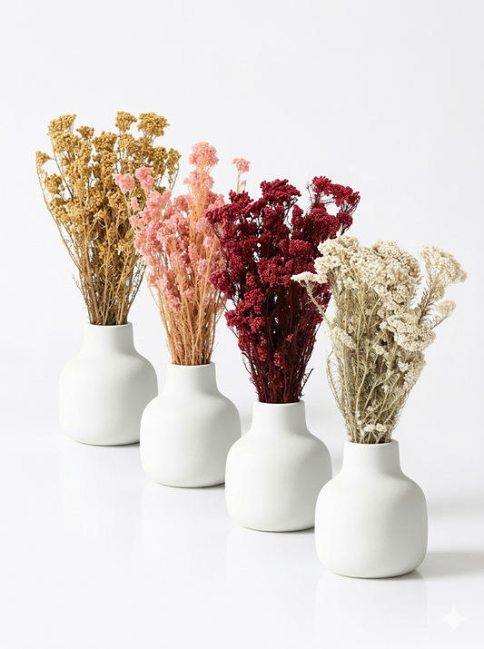 Getrocknete Reisblumen in sieben Farben (Bund)