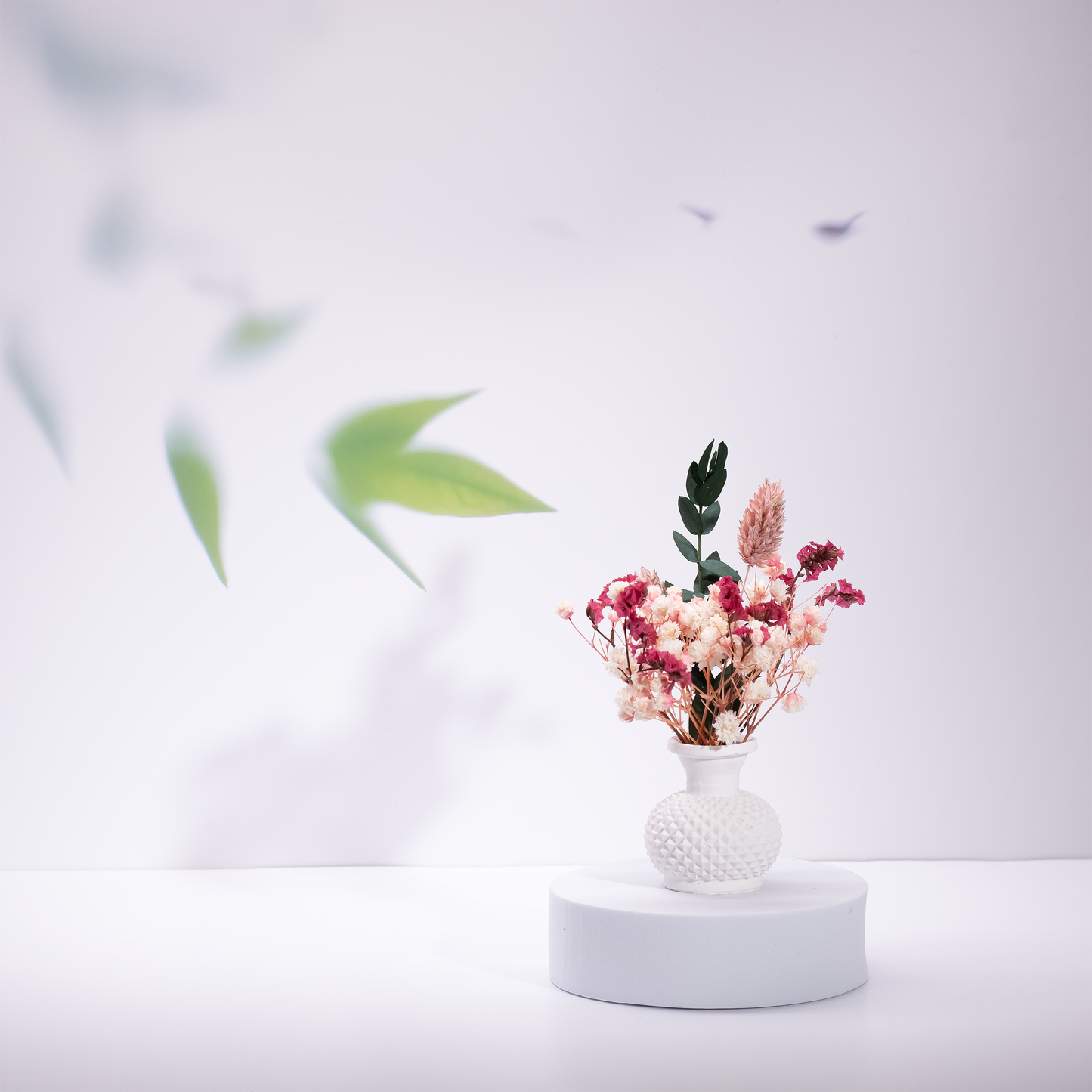 Mini Bouqet mit Vase - Trockenblumen Dekoration