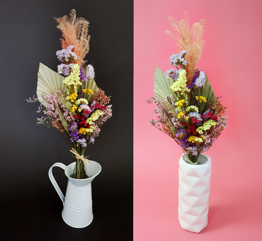 Blumenstrauß mit getrockneten Blumen "Rainbow Wonder"