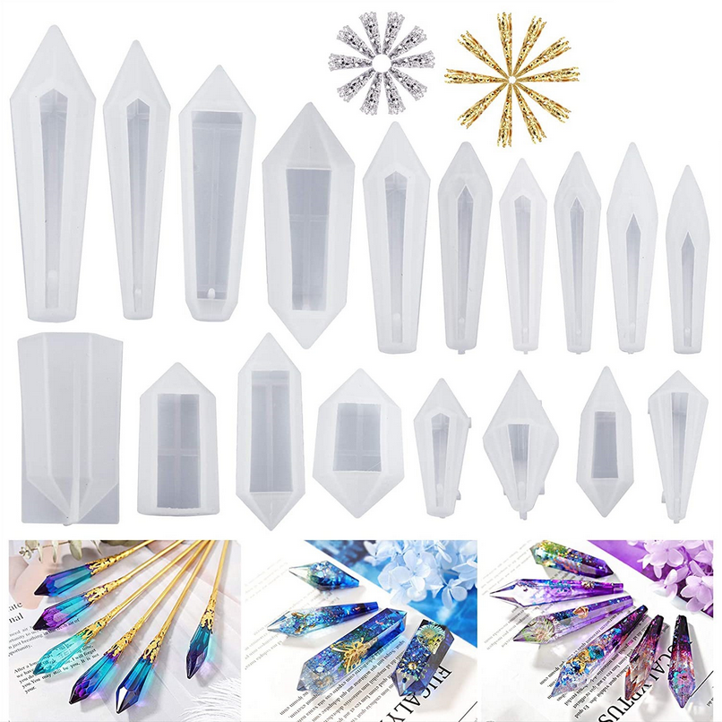 Kristalle und Diamanten Set in verschiedenen Größen (18 Stück)