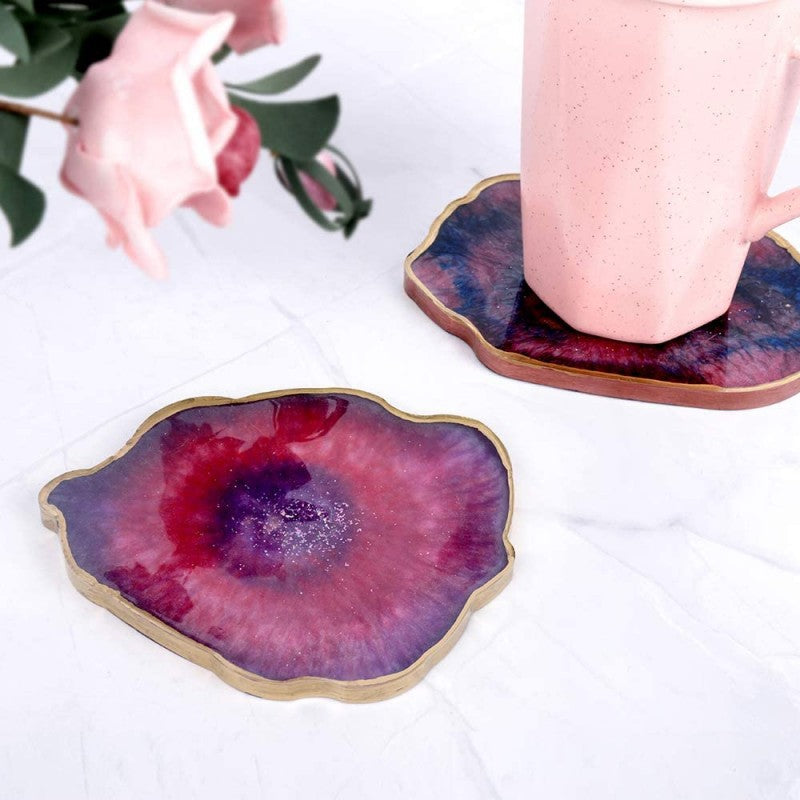 Geode Untersetzer Silikonform für Kunstharz / Epoxidharz