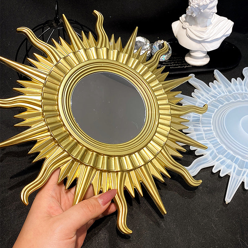 Silikonform Sonne mit 5 Spiegeln für Epoxidharz