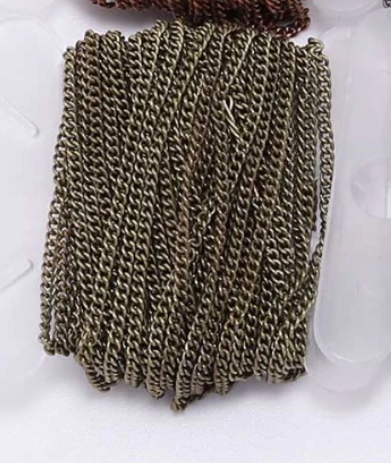 5 Meter Kette (silber, schwarz, gold, bronze)