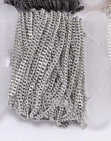 5 Meter Kette (silber, schwarz, gold, bronze)