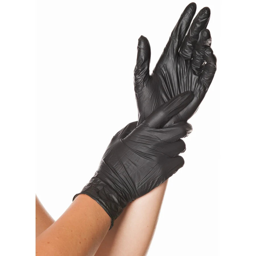 Nitril Schutz - Handschuhe schwarz (10 Stück)