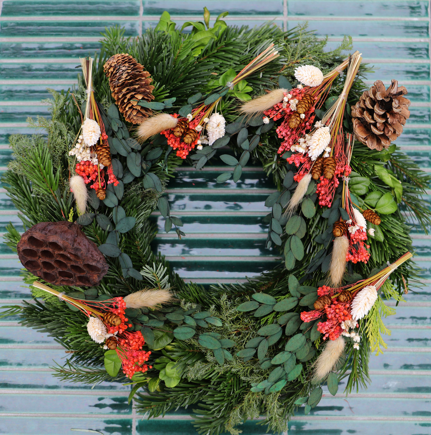 Mini Bouquet mit Trockenblumen für Weihnachten
