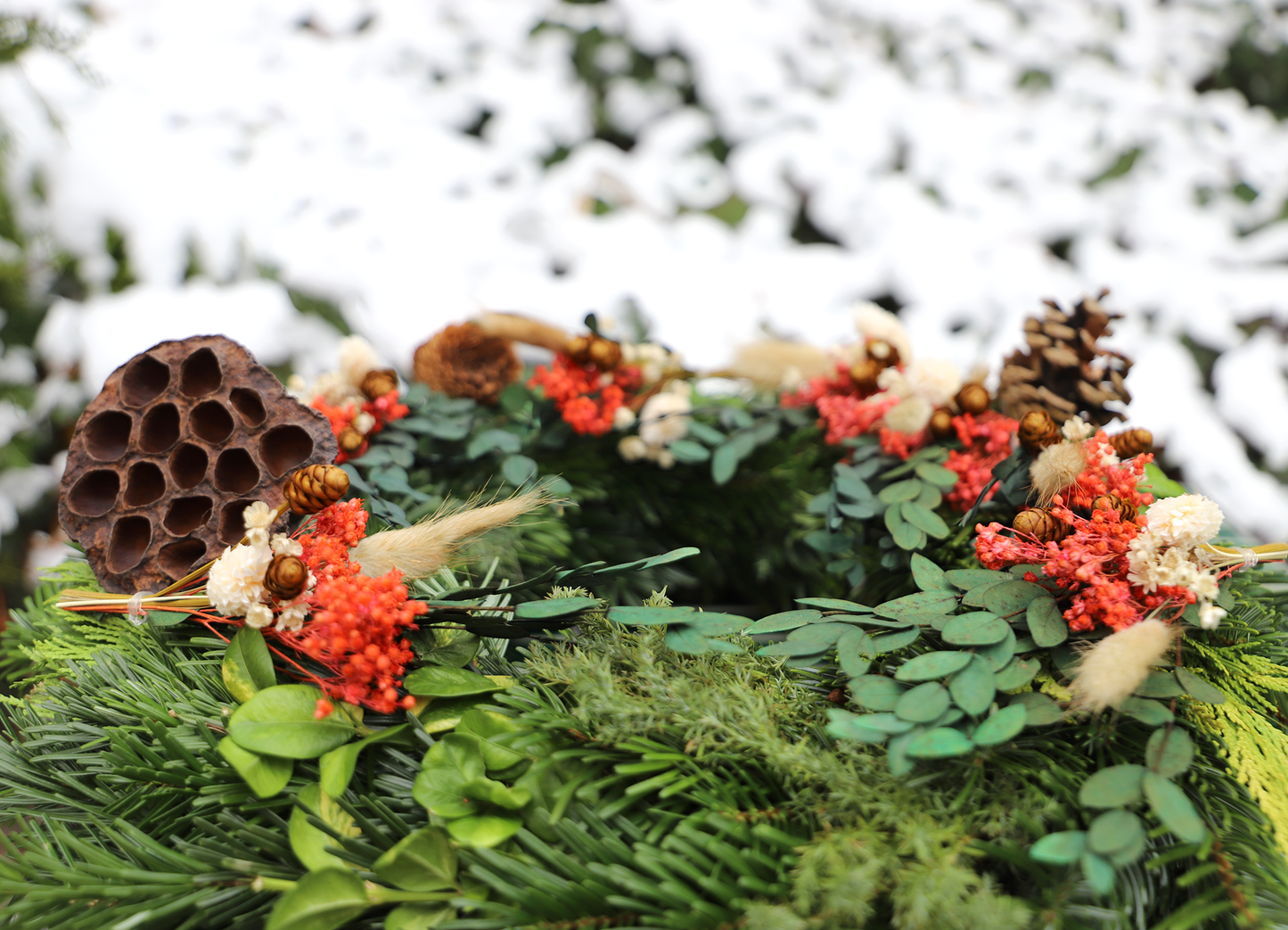 Mini Bouquet mit Trockenblumen für Weihnachten