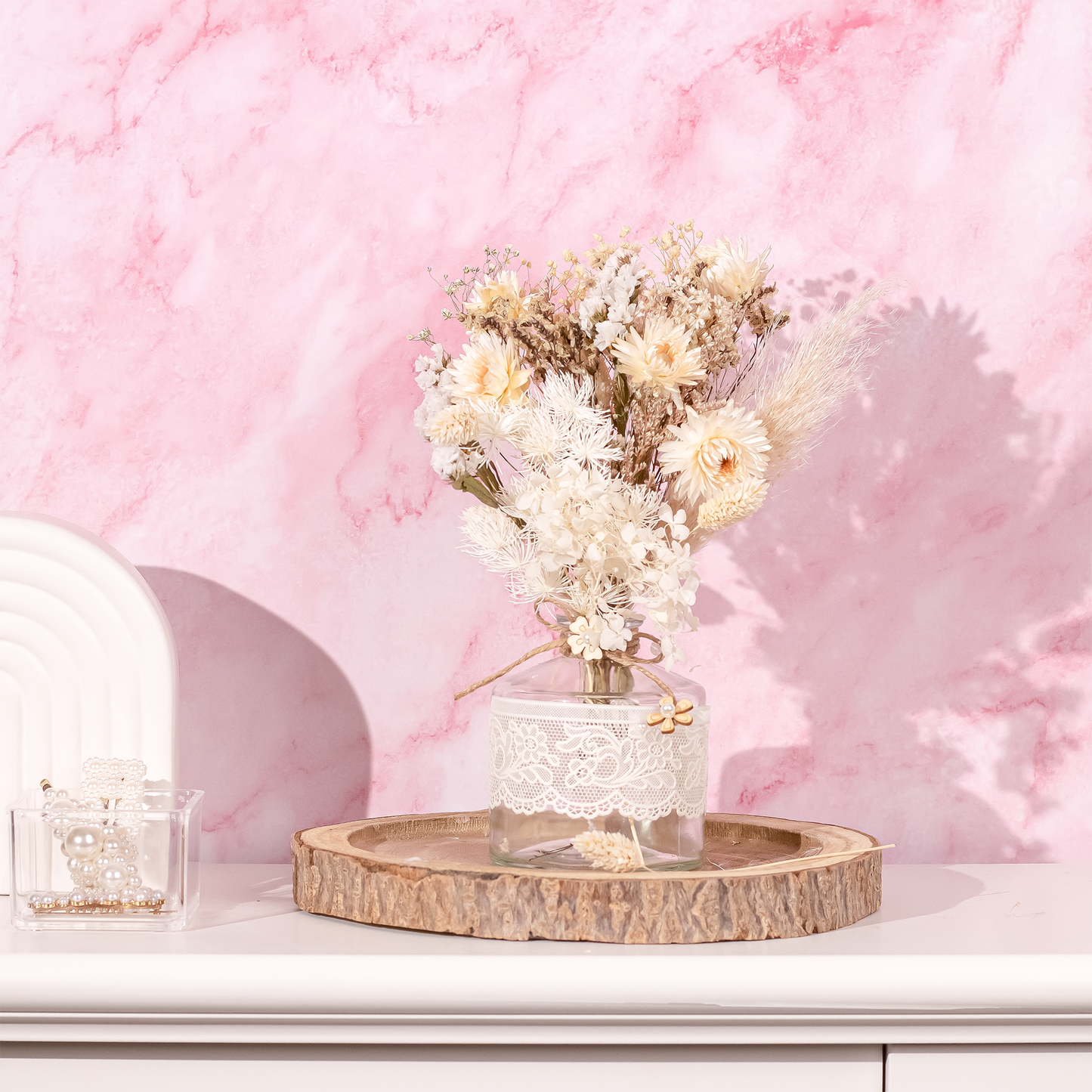 Getrocknete Blumen in Weiß - Boho für dein Zuhause