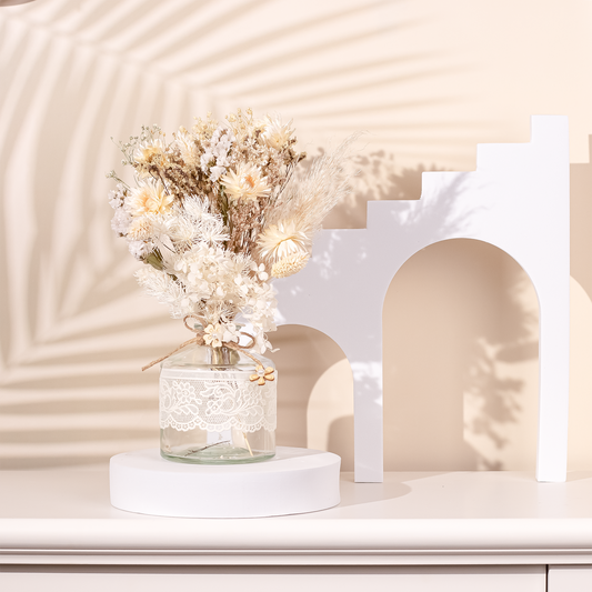 Getrocknete Blumen in Weiß - Boho für dein Zuhause