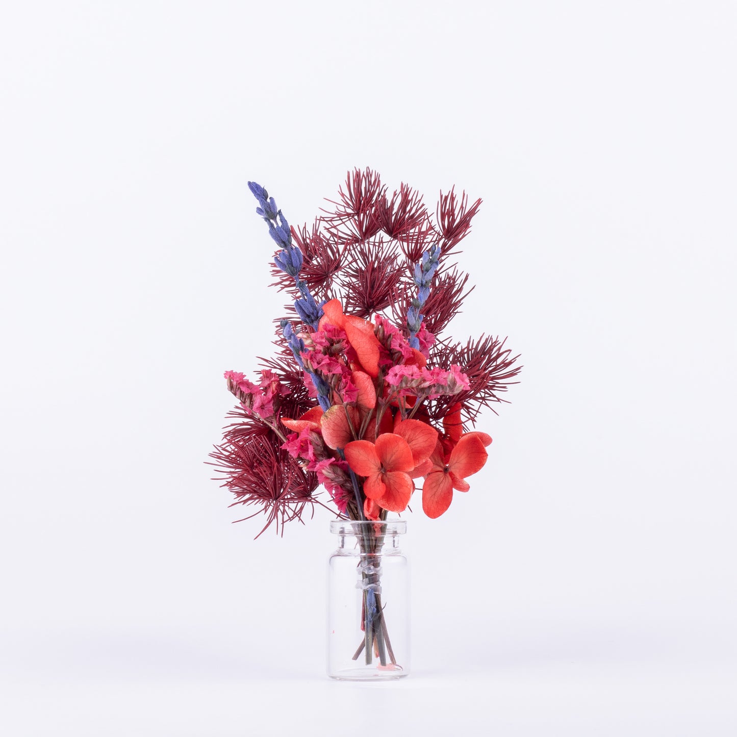 Kleiner Blumenstrauß mit Vase und Geschenkverpackung - Geschenk für Hochzeit und Geburtstag