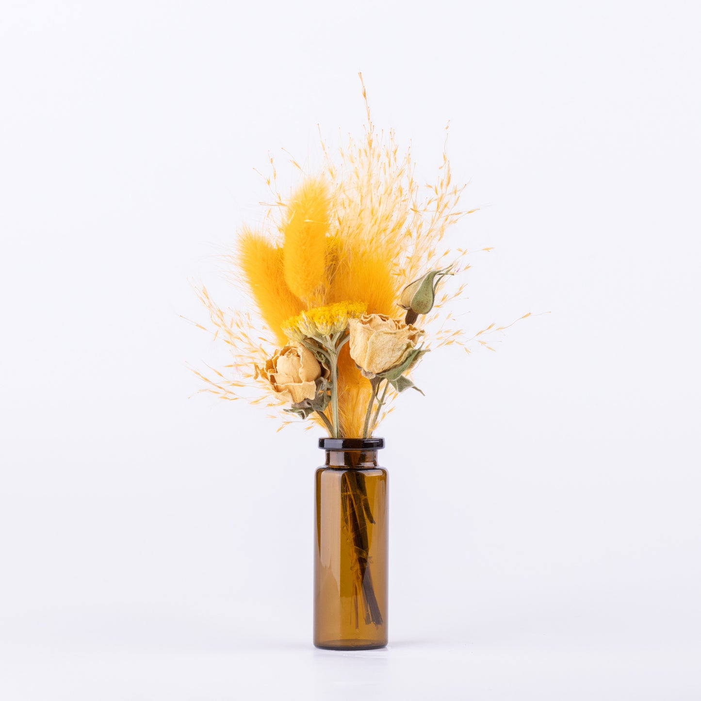 Kleiner Blumenstrauß mit Vase und Geschenkverpackung - Geschenk für Hochzeit und Geburtstag
