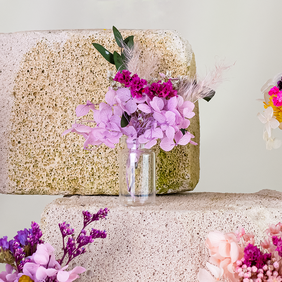 Mini Bouquets mit Vase und Geschenkverpackung