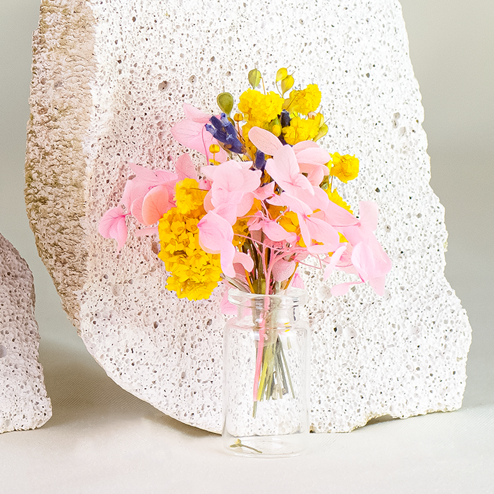 Mini Bouquets mit Vase und Geschenkverpackung