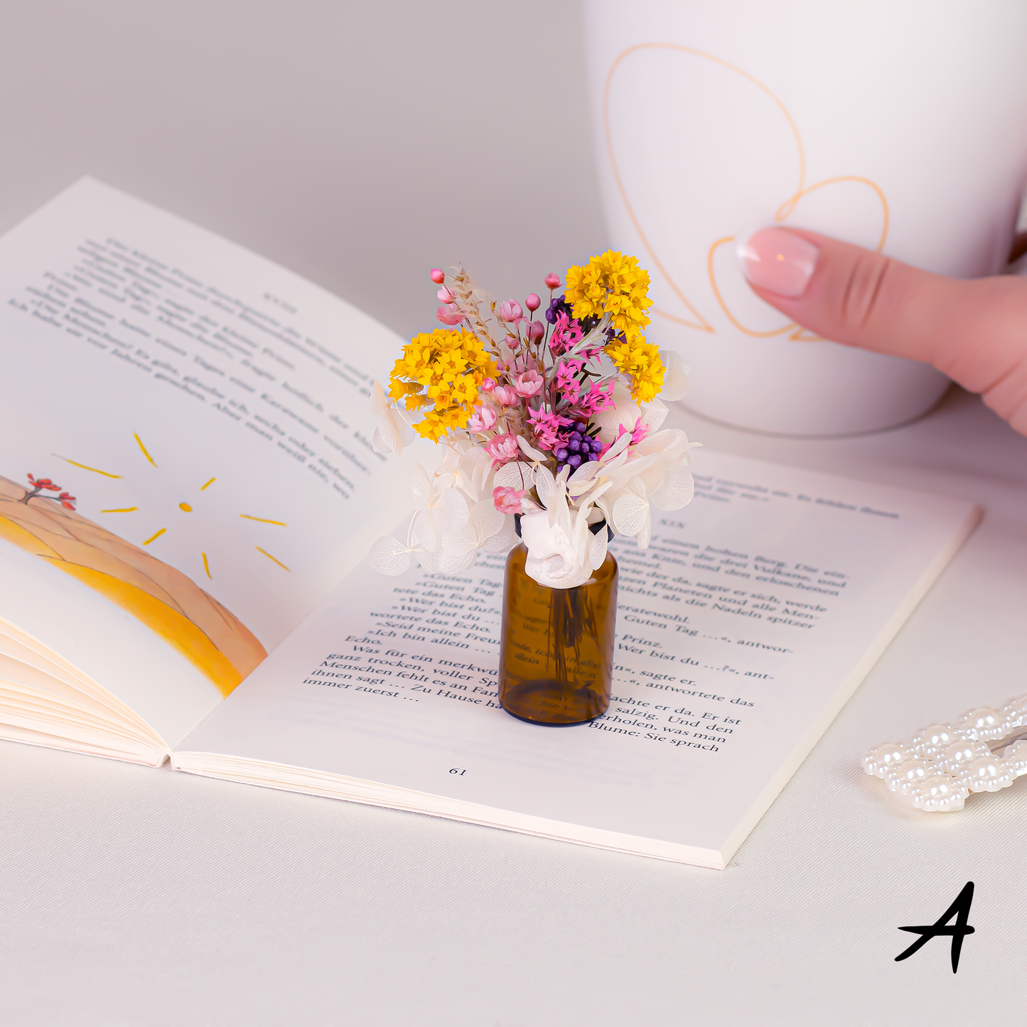 Mini Bouquets mit Vase und Geschenkverpackung