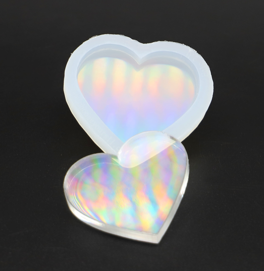 Silikonform mit Hologramm Effekt (Herz)