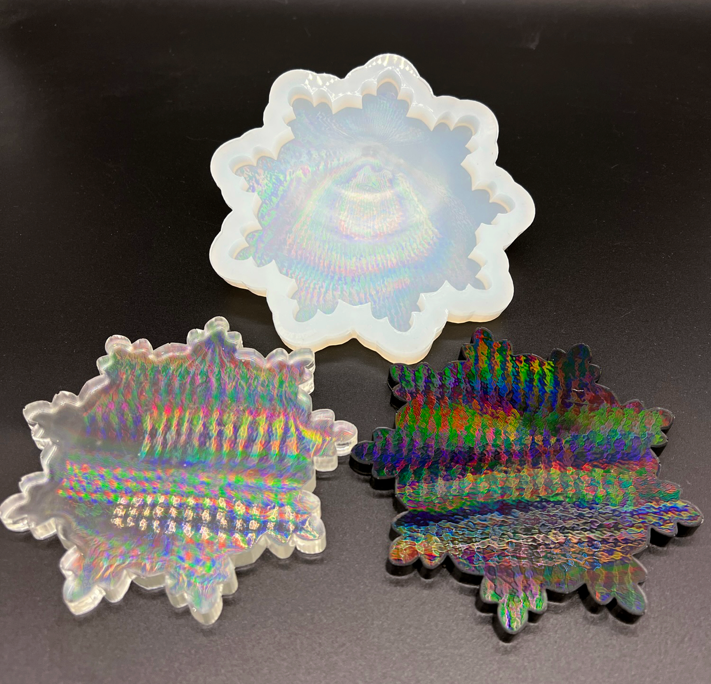 Silikonform mit Holo Effekt - FlowerPower Design