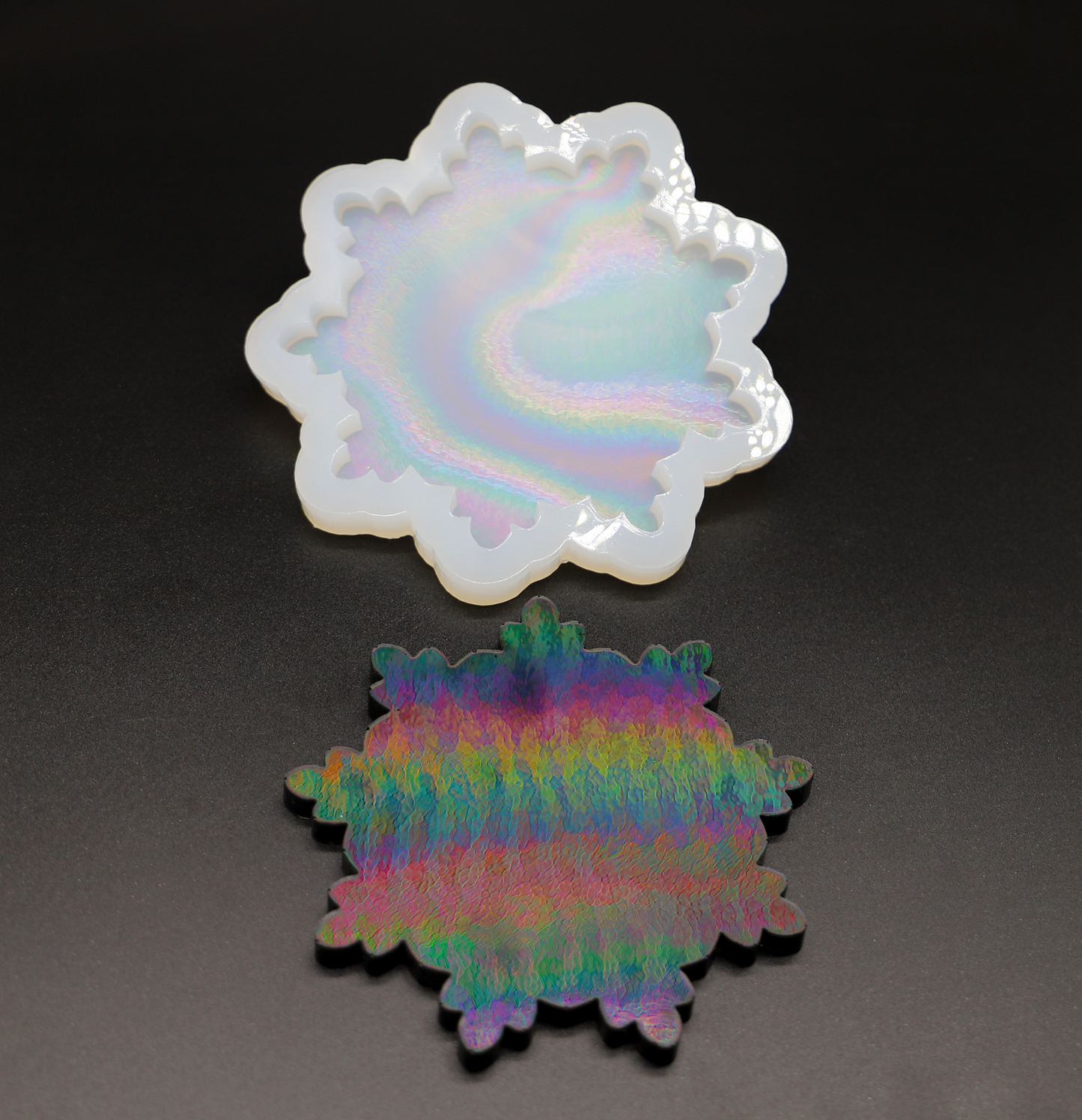 Silikonform mit Holo Effekt - FlowerPower Design