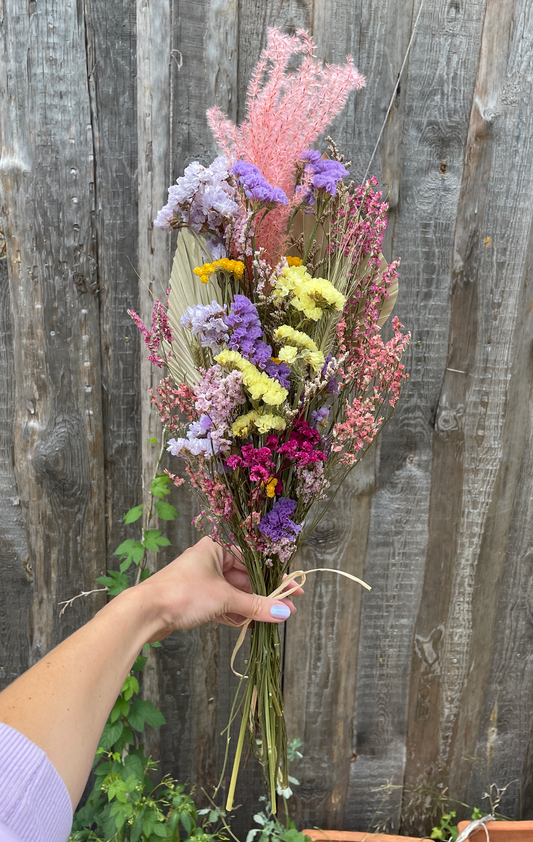 Blumenstrauß mit getrockneten Blumen "Rainbow Wonder"